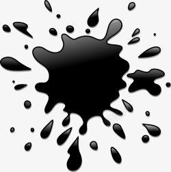 抽象水渍手绘黑色水滴高清图片