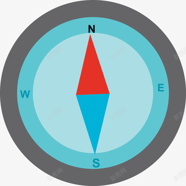 卡通指南针图标png_新图网 https://ixintu.com 位置 位置信息 位置坐标 卡通 坐标 定位 指北针 指南针 标识