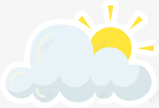 夏日卡通云朵太阳png免抠素材_新图网 https://ixintu.com 云朵 夏天 夏季 夏日 太阳 浮云 炎热 装饰图案