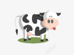 创意奶牛扁平化卡通奶牛高清图片