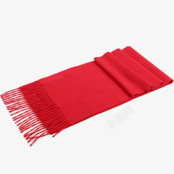 平放的红色围巾素材