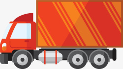 卡通货运卡车高速奔跑货运卡车高清图片