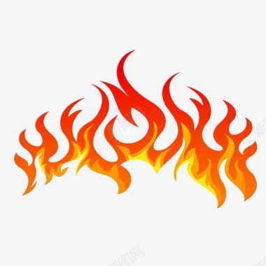 卡通炎热的火的图标图标