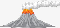 卡通地带活火山卡通高清图片