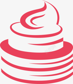 蛋糕店logo手绘形状的沙河蛋糕矢量图图标高清图片