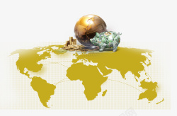 金融全球化黄金时代贸易全球化主题插画高清图片