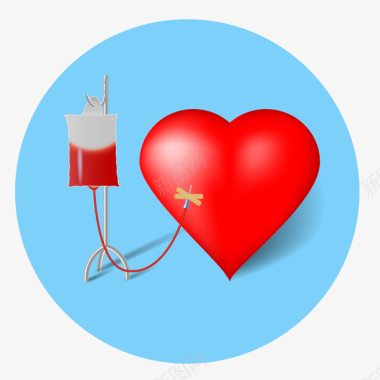 医疗心脏急救输血图标矢量图图标