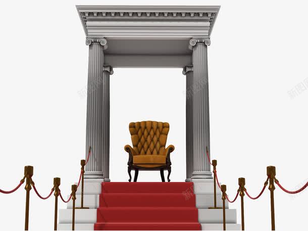 现代奢华皇帝沙发座椅psd免抠素材_新图网 https://ixintu.com 宫殿 庄重 王座 红地毯
