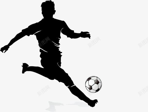 足球运动员剪影png免抠素材_新图网 https://ixintu.com 剪影 足球 足球运动员 足球运动员3d 踢球