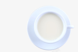 白色背景装白色俯视牛奶饮品高清图片