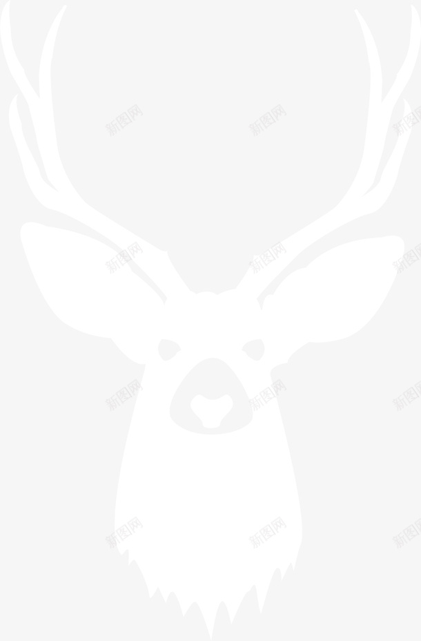 可爱白色麋鹿png免抠素材_新图网 https://ixintu.com 可爱麋鹿 呆萌麋鹿 唯美麋鹿 白色鹿头 白色麋鹿 鹿头像 鹿角