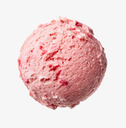 一个草莓一个草莓口味的冰激凌高清图片