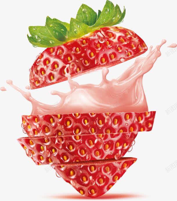草莓牛奶png免抠素材_新图网 https://ixintu.com 图片 牛奶 草莓