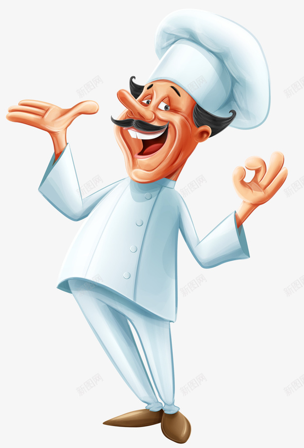 人物插画开心的厨师png免抠素材_新图网 https://ixintu.com 人物插画 呆萌厨师 喜悦 开心的厨师 手舞足蹈 男性厨师