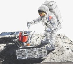 星际穿越阿波罗登月插画高清图片