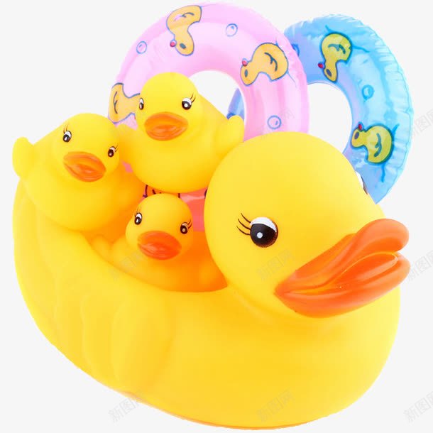 戏水鸭子套装png免抠素材_新图网 https://ixintu.com 产品实物 儿童 免费png图片 婴儿玩具 洗澡 玩具