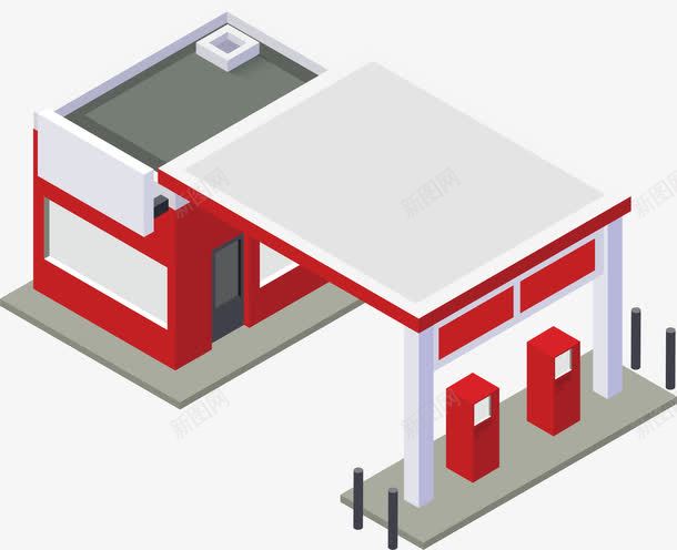 加油站元素png免抠素材_新图网 https://ixintu.com png 亚洲建筑 元素 加油图 加油站 卡通 建筑