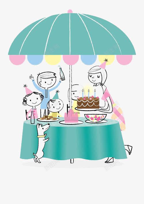 生日partypng免抠素材_新图网 https://ixintu.com party 女生 小孩 涂鸦 生日蛋糕 聚会