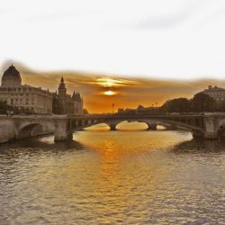 塞纳河巴黎塞纳河风景图高清图片