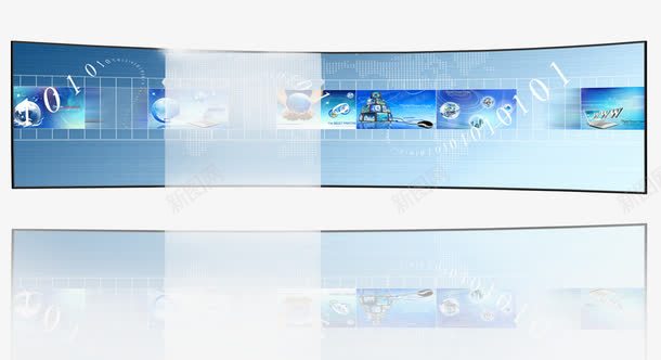 科技蓝色大屏幕广告放映png免抠素材_新图网 https://ixintu.com 多媒体 屏幕 现代 科技