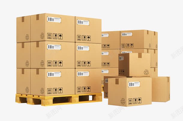 快递发货箱子png免抠素材_新图网 https://ixintu.com 加厚包装箱子 包装箱 发货包装 运输包装