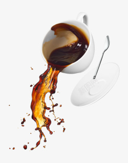 咖啡喷溅洒落的咖啡高清图片