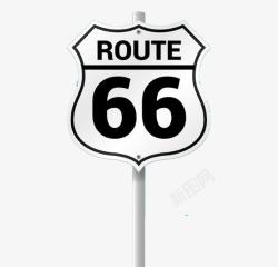 美国66号公路66号公路路牌矢量图高清图片