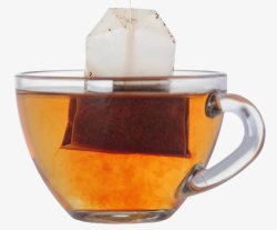 袋泡茶茶杯透明茶杯高清图片
