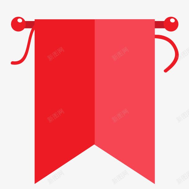 红色锦旗图标png_新图网 https://ixintu.com 广告设计 样品 红色 背景 设计 赠送 锦旗