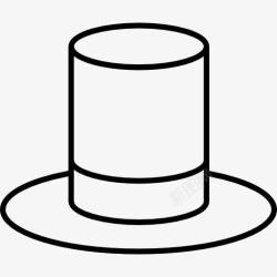 典雅帽圆筒帽图标高清图片