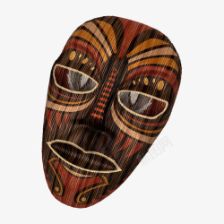手工木制品人脸非洲面具手工木雕高清图片