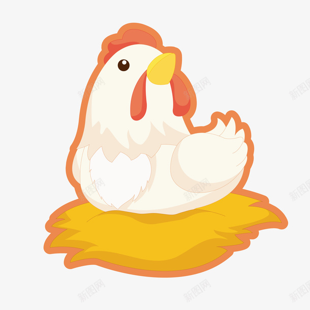 卡通下蛋的母鸡矢量图ai免抠素材_新图网 https://ixintu.com 下蛋 农场 创意 动物设计 卡通 家禽 小鸡妈妈 母鸡 矢量图