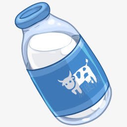 牛奶瓶png免抠素材_新图网 https://ixintu.com 卡通瓶子 牛奶瓶 风格化物品