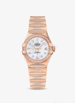 手表图案欧米茄腕表金色手表女表高清图片