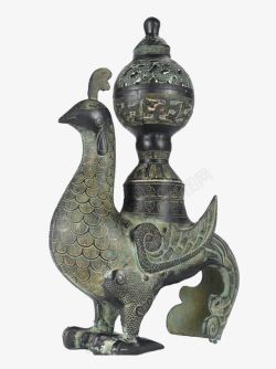 文物青铜鸟香炉高清图片