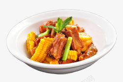 红米粗粮饭玉米焖排骨高清图片