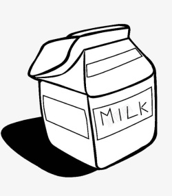 香醇可口线条鲜牛奶图标高清图片