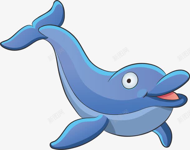 卡通海豚矢量图ai免抠素材_新图网 https://ixintu.com AI 卡通 可爱 夏天 手绘 海 海产品 海洋 海豚 线条 蓝色 鱼 矢量图