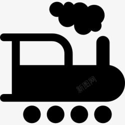 蒸汽机火车机车图标高清图片