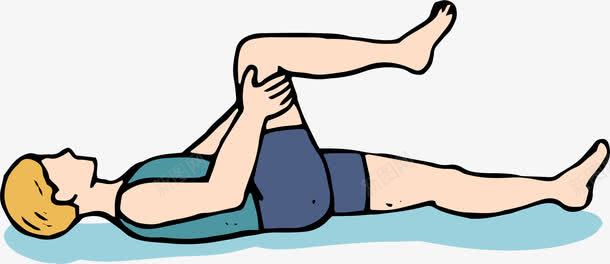平躺抬腿png免抠素材_新图网 https://ixintu.com 卡通手绘 康复训练 热身动作 热身运动 理疗 运动康复