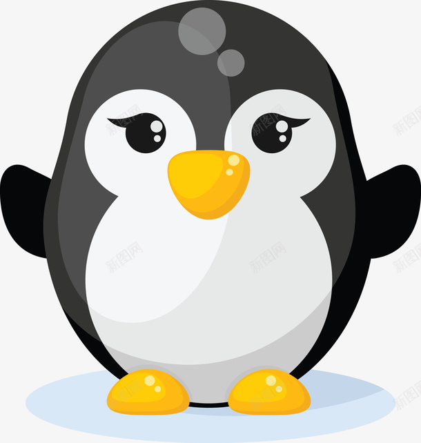 一只可爱的企鹅矢量图ai免抠素材_新图网 https://ixintu.com QQ 企鹅 动物 可爱 可爱的企鹅 矢量企鹅 矢量动物 矢量图