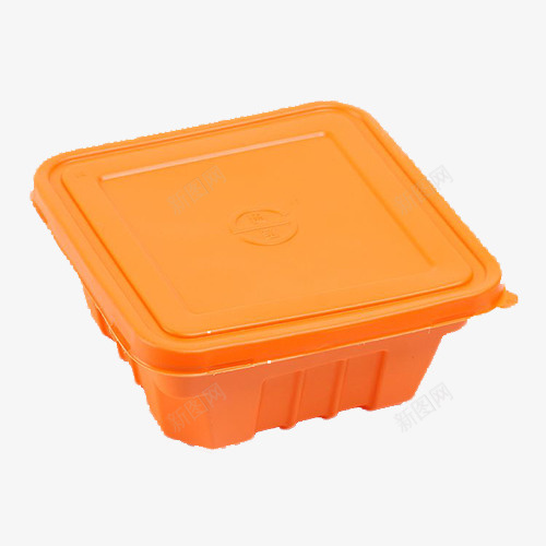 一次性饭盒png免抠素材_新图网 https://ixintu.com 一次性饭盒 卫生 大大的塑料盒子 干净 放东西 有盖子 橙色