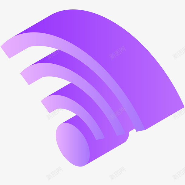 立体WiFi图标元素png_新图网 https://ixintu.com WiFi WiFi图标 图标 矢量图标 立体图标