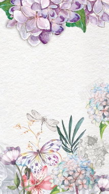 春季手绘花卉宣传H5背景背景