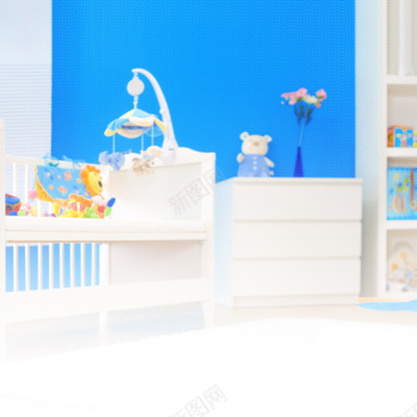 蓝色母婴产品玩具PSD分层主图背景背景