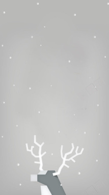 灰色鹿雪背景图背景