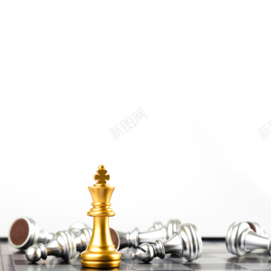 质感金银国际象棋宣传海报背景背景