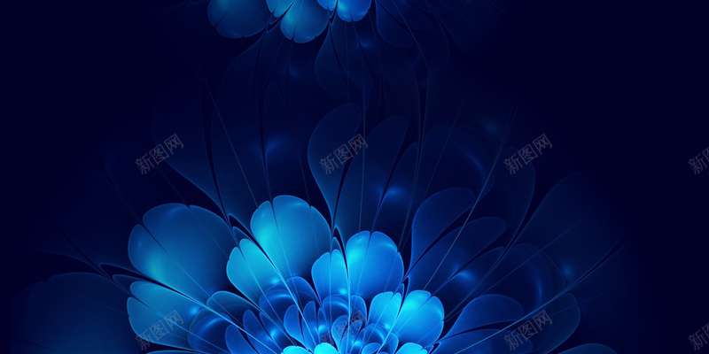 蓝色花朵背景jpg设计背景_新图网 https://ixintu.com 企业年会 发光 商务 展板 科幻 科技 背景 花朵 蓝色