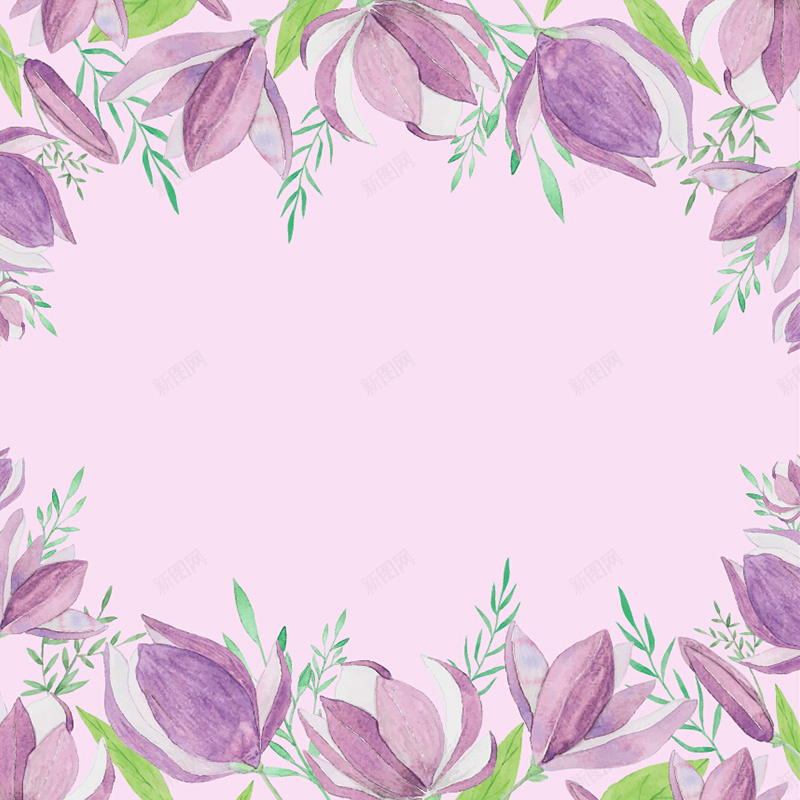 紫色水彩花朵花边花框主图背景矢量图背景图片免费下载 素材0xkkqqavq 新图网