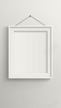 白色画框展板H5背景背景